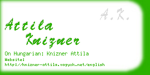 attila knizner business card
